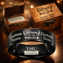 Load image into Gallery viewer, Personalized Memorial Ring Keepsake + Engraved Wood Box + Free Bracelet 🎁