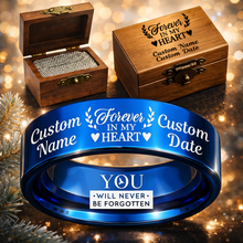 Load image into Gallery viewer, Personalized Memorial Ring Keepsake + Engraved Wood Box + Free Bracelet 🎁