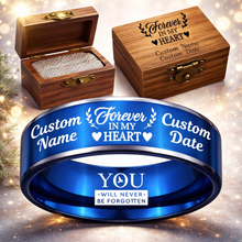 Load image into Gallery viewer, Personalized Memorial Ring Keepsake + Engraved Wood Box + Free Bracelet 🎁