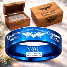 Load image into Gallery viewer, Personalized Memorial Ring Keepsake + Engraved Wood Box + Free Bracelet 🎁