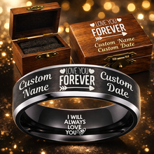 Load image into Gallery viewer, Personalized Memorial Ring Keepsake + Engraved Wood Box + Free Bracelet 🎁