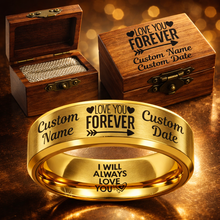 Load image into Gallery viewer, Personalized Memorial Ring Keepsake + Engraved Wood Box + Free Bracelet 🎁