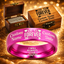 Load image into Gallery viewer, Personalized Memorial Ring Keepsake + Engraved Wood Box + Free Bracelet 🎁