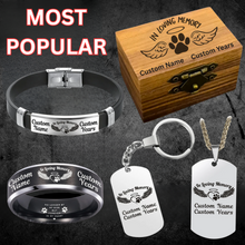 Load image into Gallery viewer, In Loving Memory Pet Memorial Ring 🐕 Personalized Tribute + FREE Bracelet 🐾 w/Purchase! 🐈