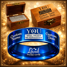 Load image into Gallery viewer, Personalized Memorial Ring Keepsake + Engraved Wood Box + Free Bracelet 🎁