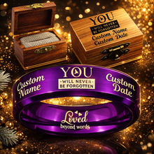 Load image into Gallery viewer, Personalized Memorial Ring Keepsake + Engraved Wood Box + Free Bracelet 🎁