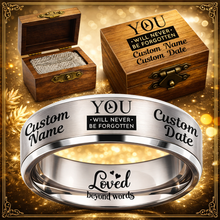 Load image into Gallery viewer, Personalized Memorial Ring Keepsake + Engraved Wood Box + Free Bracelet 🎁