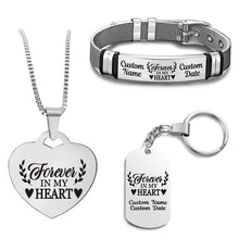 Load image into Gallery viewer, Forever In My Heart Bundle (Bracelet+Necklace+Keychain)