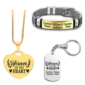 Forever In My Heart Bundle (Bracelet+Necklace+Keychain)