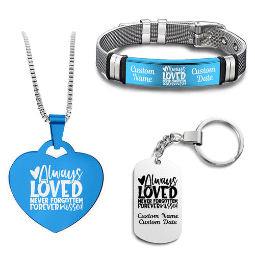 Always Loved Never Forgotten Bundle (Bracelet+Necklace+Keychain)