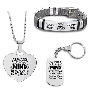 Always On My Mind Bundle (Bracelet+Necklace+Keychain)