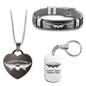 In Loving Memory Bundle (Bracelet+Necklace+Keychain)
