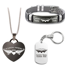 Load image into Gallery viewer, Keepsake Memorial Bundle (Bracelet+Necklace+Keychain)