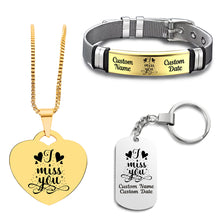 Load image into Gallery viewer, I Miss You Bundle (Bracelet+Necklace+Keychain)