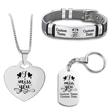 Load image into Gallery viewer, I Miss You Bundle (Bracelet+Necklace+Keychain)