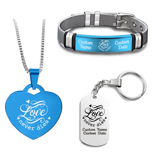 Love Never Dies Bundle (Bracelet+Necklace+Keychain)
