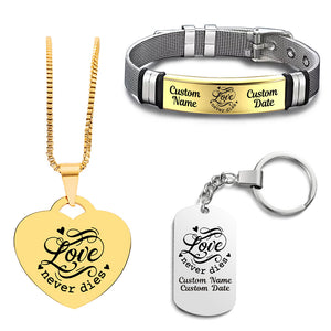 Love Never Dies Bundle (Bracelet+Necklace+Keychain)