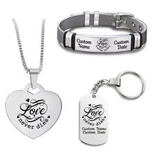 Load image into Gallery viewer, Love Never Dies Bundle (Bracelet+Necklace+Keychain)