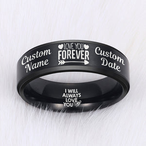 Personalized Memorial Ring Lost Loved One Remembrance Gift In Loving M ...