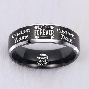 Personalized Memorial Ring Lost Loved One Remembrance Gift In Loving M ...