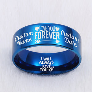 Personalized Memorial Ring Lost Loved One Remembrance Gift In Loving M ...