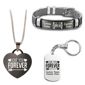 Love You Forever Bundle (Bracelet+Necklace+Keychain)