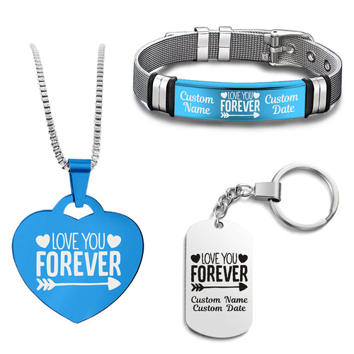 Love You Forever Bundle (Bracelet+Necklace+Keychain)