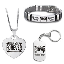 Load image into Gallery viewer, Love You Forever Bundle (Bracelet+Necklace+Keychain)