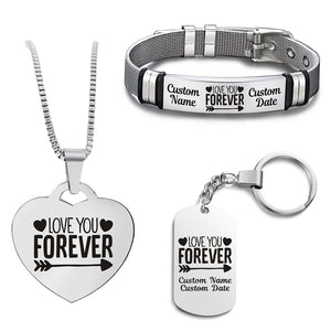 Love You Forever Bundle (Bracelet+Necklace+Keychain)