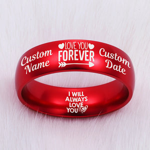 Personalized Memorial Ring Lost Loved One Remembrance Gift In Loving M ...