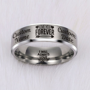 Personalized Memorial Ring Lost Loved One Remembrance Gift In Loving M ...